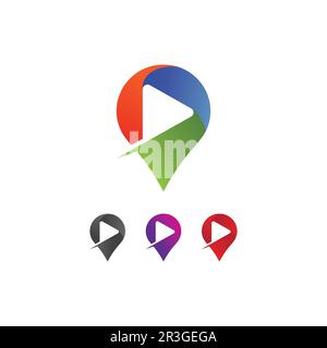 Location icon,Map logo for map, google map, sign, route, position, symbol and vector logo Stock Vector