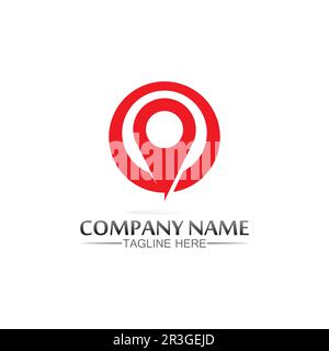 Location icon,Map logo for map, google map, sign, route, position, symbol and vector logo Stock Vector