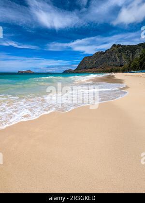 Waimanalo beach scenes in oahu hawaii Stock Photo