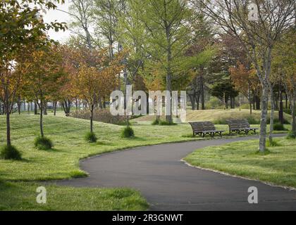 kushiro, hokkaido, japan, 2023/11/05 , Landscape of the city of Kushiro in Hokkaido, Japan. Stock Photo