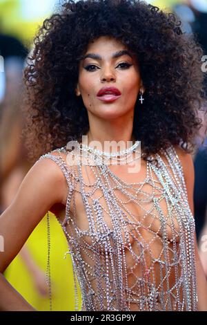 Leila Depina attend the Asteroid City red carpet during the 76th annual