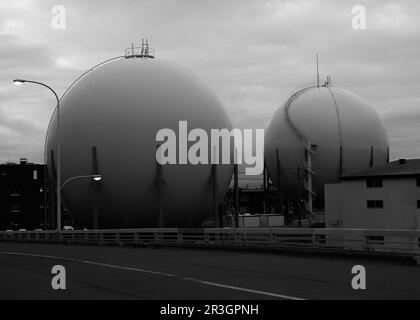 kushiro, hokkaido, japan, 2023/11/05 , Landscape of the city of Kushiro in Hokkaido, Japan. Stock Photo