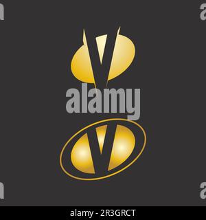 V Letter Lightning Logo Template vector icon illustration design Stock Vector