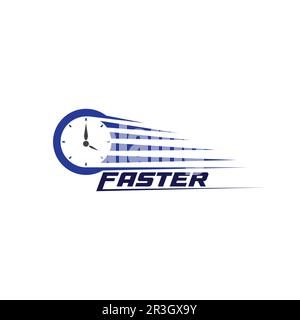 Faster Logo Template vector icon illustration design Stock Vector
