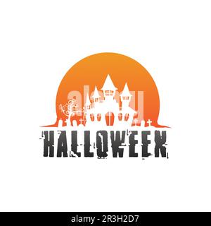 Vector icon for Helloween greeting card and poster party sign Concept illustration with Sign and symbol Stock Vector