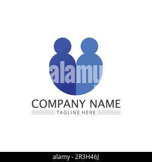 People logo, Team, Succes people work, Group and Community, Group Company and Business logo vector and design Care, Family icon Succes logo Stock Vector