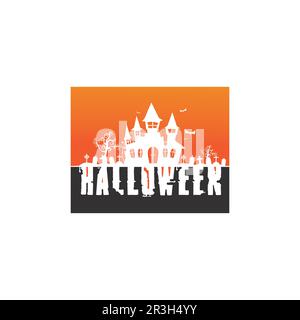 Vector icon for Helloween greeting card and poster party sign Concept illustration with Sign and symbol Stock Vector