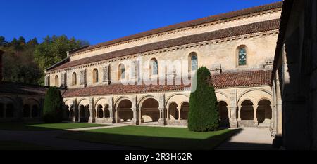 FRANCE. BURGUNDY. COTE-D'OR (21) MONTBARD. THE ABBEY OF FONTENAY (XIITH CENTURY), LISTED AS WORLD HERITAGE OF HUMANITY BY UNESCO Stock Photo
