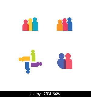 People logo, Team, Succes people work, Group and Community, Group Company and Business logo vector and design Care, Family icon Succes logo Stock Vector