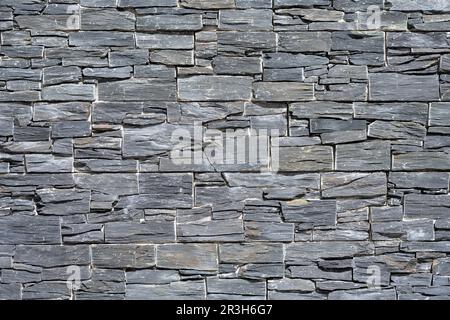 Background from an old gray slate wall Stock Photo