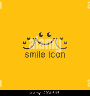 smile icon, smile, logo vector design happy emoticon Business, funny design and vector emoji happiness Stock Vector