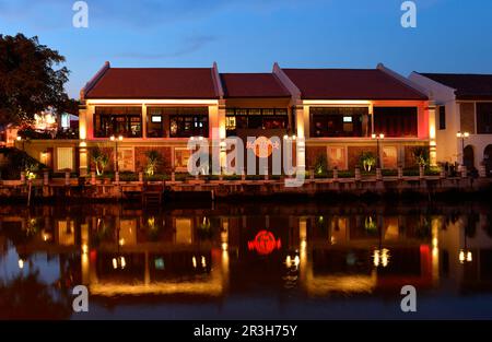 Hardrock Cafe, Melaka River, Melaka, Malaysia Stock Photo