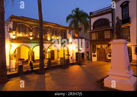 City Hall at the Plaza de Espagna, Santa Cruz de la Palma, La Palma, Canary Islands, Spain Stock Photo
