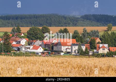 View of Siptenfelde in the Harz Mountains Stock Photo