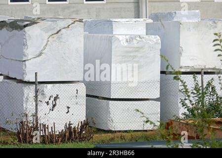 Marble blocks in South Tyrol Stock Photo