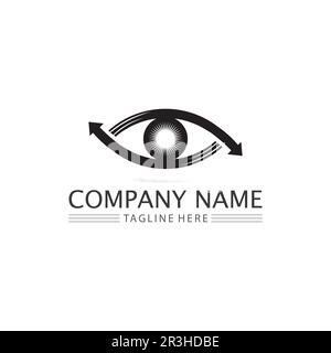 eye icon and vision design logo isolated sign symbol vector Intuition and spirituality Stock Vector
