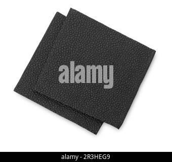 Stack of black clean paper tissuesisolated on transparent background, Stock Photo