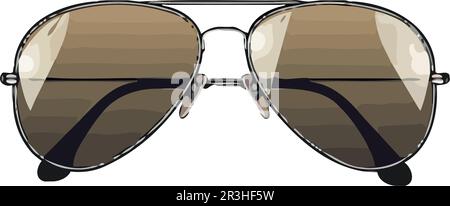 Aviator glasses cool fashion Stock Vector