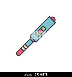 Pregnancy Test related vector line icon. Isolated on white background. Vector illustration. Editable stroke Stock Vector