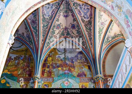 Basilica of St Peter and St Paul in Vysehrad Stock Photo