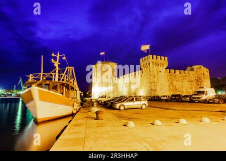 portada del maestro Radovan, catedral de San Lorenzo,1240, -catedral de San Juan-, Trogir, costa dalmata, Croacia, europa. Stock Photo