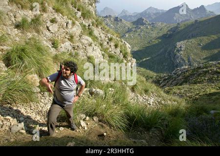 Morro d'en Pelut, 1319 metros. Escorca.Sierra de Tramuntana.Mallorca.Islas Baleares. España. Stock Photo