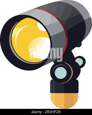 Watching surveillance camera modern technology Stock Vector