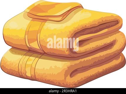 orange towels folded home equipment icon Stock Vector