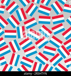 Pattern with flag of Luxembourg. Colorful illustration with flags for background. Seamless pattern with flag of Luxembourg. Stock Vector