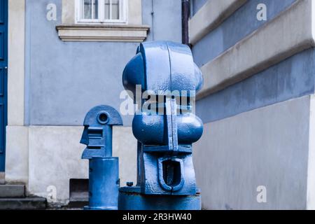 Bollards in Malostranske namesti in Prague Stock Photo