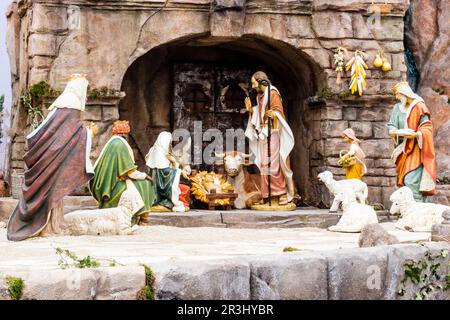 Nativity scene in Italy Stock Photo