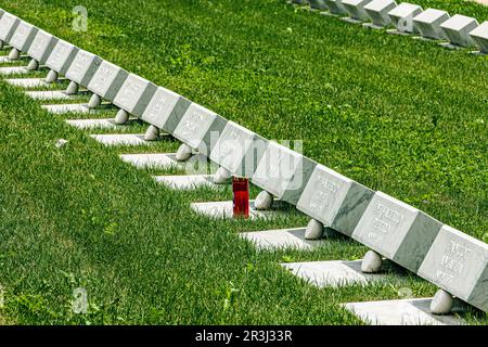 Italy Veneto Fortogna The Victims of Vajont Cemetery Stock Photo