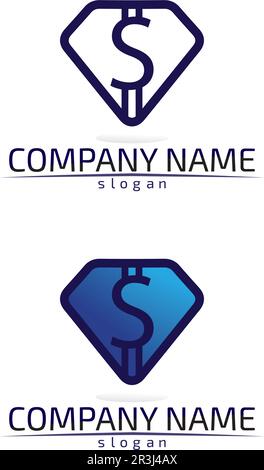 Diamond and Jewel design vector Logo Template symbol Stock Vector