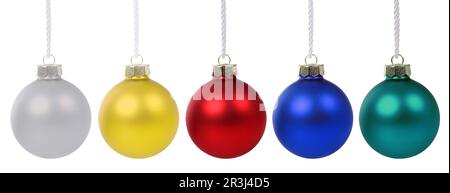 Christmas with Christmas decoration Christmas decoration decoration colorful Christmas balls isolated Stock Photo