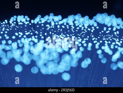 Fibre optic for data transfer transmission Stock Photo