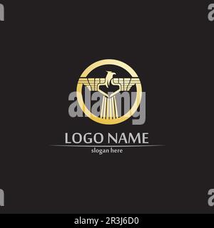 Wings logo Business and design animal wings Vector fast bird symbol icon fly Stock Vector