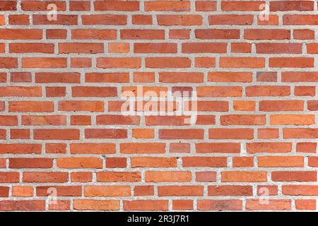 Background from a clean and regular red brick wall Stock Photo