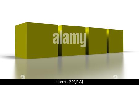 four big 3D cubes isolated on white Stock Photo - Alamy