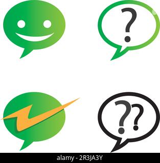 chat and message symbol vector logo design Stock Vector
