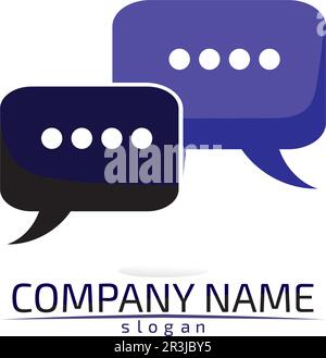 chat and message symbol vector logo design Stock Vector