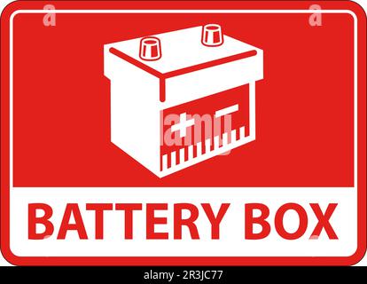Symbol Battery Sign Battery Box On White Background Stock Vector Image ...