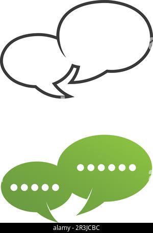 chat and message symbol vector logo design Stock Vector