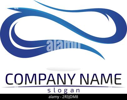 Waves beach logo and symbols template icons app Stock Vector