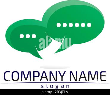 chat and message symbol vector logo design Stock Vector