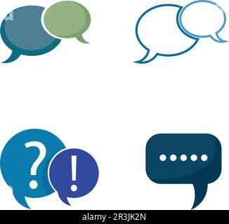 chat and message symbol vector logo design Stock Vector