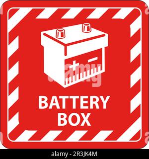 Symbol Battery Sign Battery Box On White Background Stock Vector