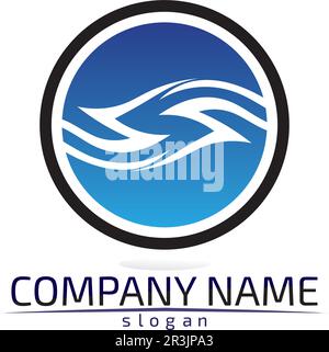 Sound waves vector illustration design template Stock Vector