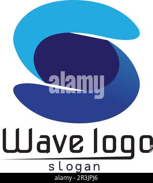 Waves beach logo and symbols template icons app Stock Vector