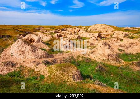 Afrasiyab or Afrosiyob is a one of the largest archaeological sites in the world in Samarkand city, Uzbekistan Stock Photo