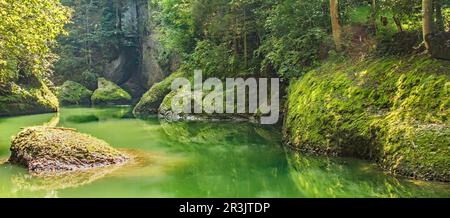 Aeuli Gorge in the Thur Valley near Lichtensteig, Canton St. Gallen, Switzerland Stock Photo